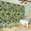 Green Tropical Palm Leaf Pattern Print Wall Sticker