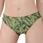 Green Tropical Palm Leaf Pattern Print Women's Panties