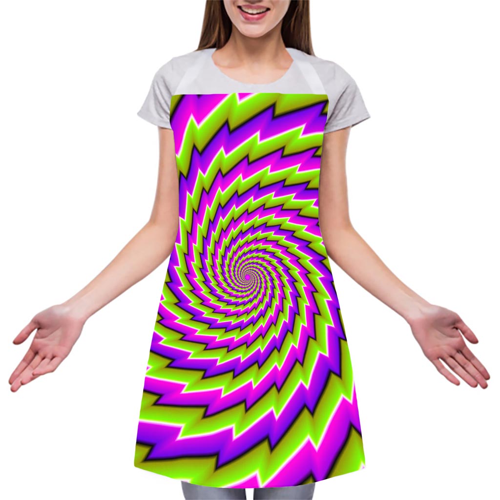 Green Twisted Moving Optical Illusion Adjustable Apron
