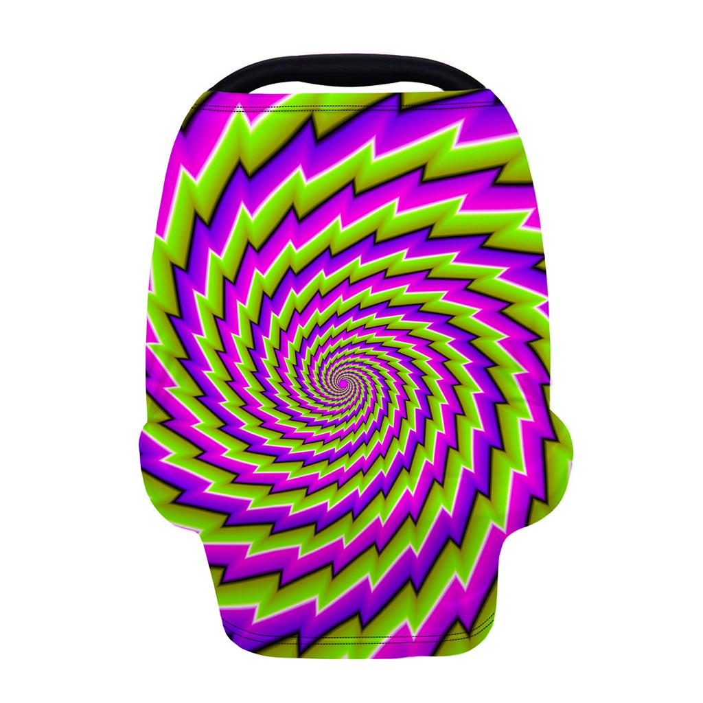 Green Twisted Moving Optical Illusion Baby Seat Cover