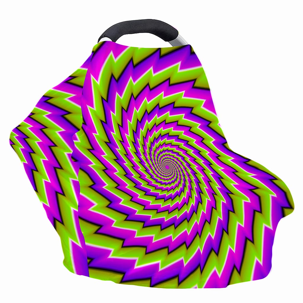 Green Twisted Moving Optical Illusion Baby Seat Cover