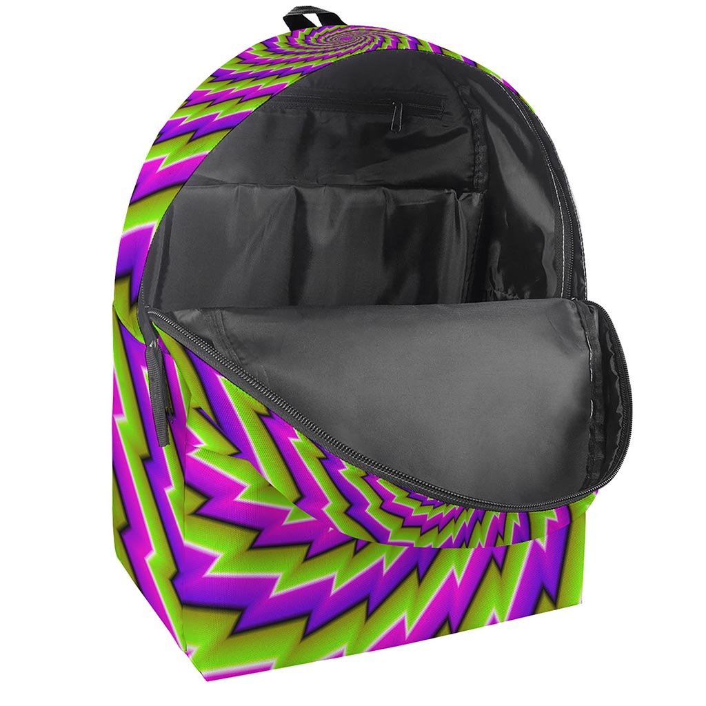 Green Twisted Moving Optical Illusion Backpack