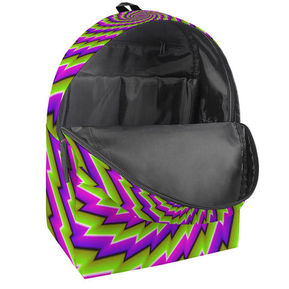 Green Twisted Moving Optical Illusion Backpack