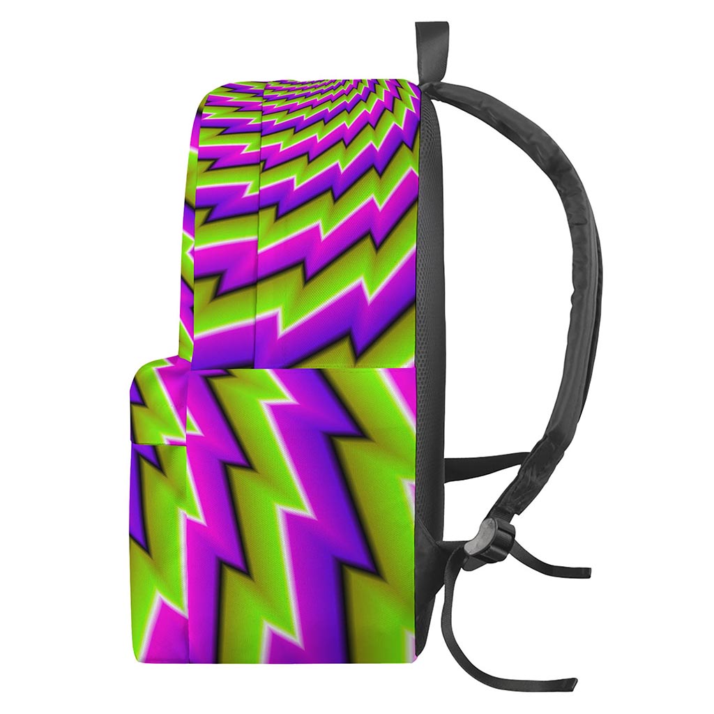 Green Twisted Moving Optical Illusion Backpack