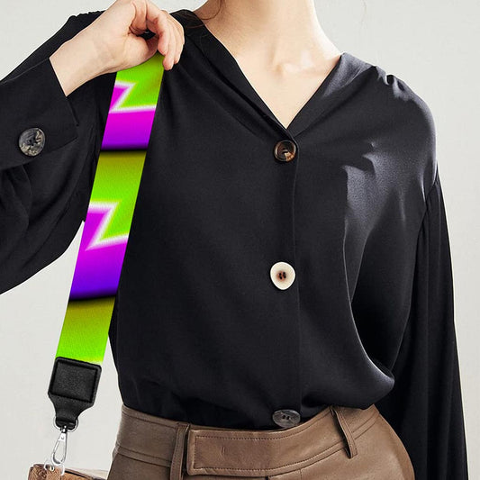 Green Twisted Moving Optical Illusion Bag Strap