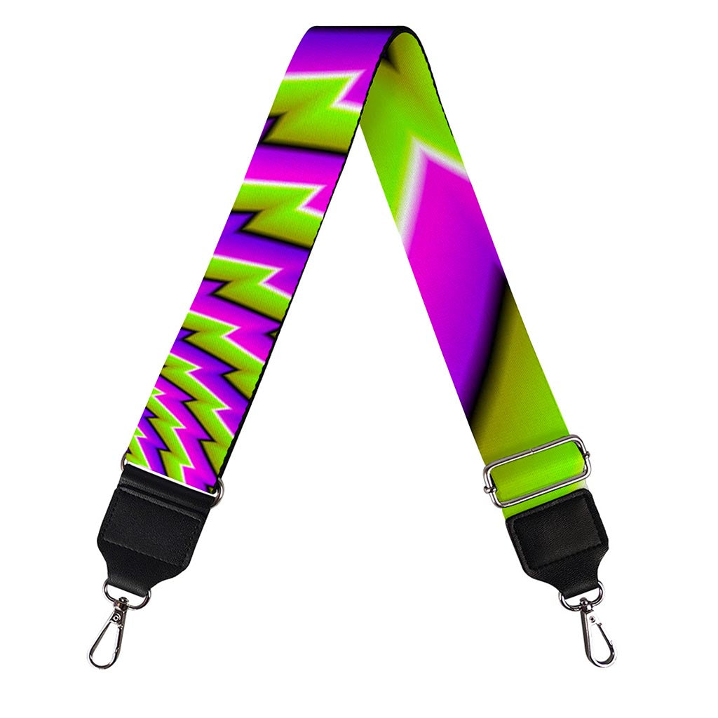 Green Twisted Moving Optical Illusion Bag Strap