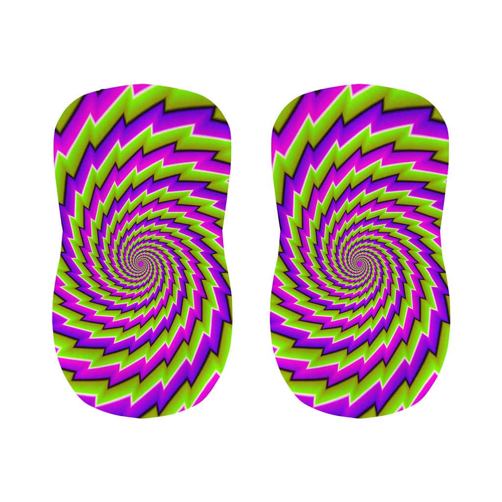 Green Twisted Moving Optical Illusion Bar Stool Covers