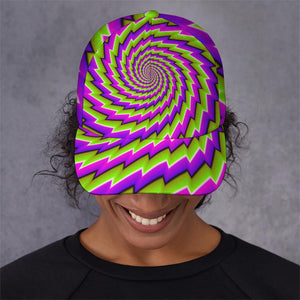 Green Twisted Moving Optical Illusion Baseball Cap