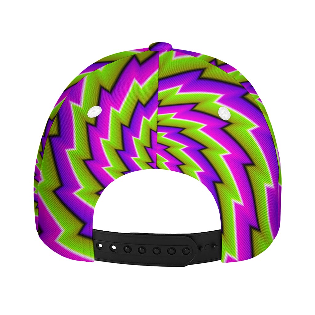 Green Twisted Moving Optical Illusion Baseball Cap