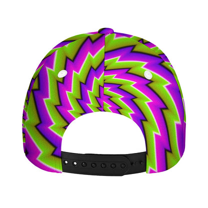 Green Twisted Moving Optical Illusion Baseball Cap