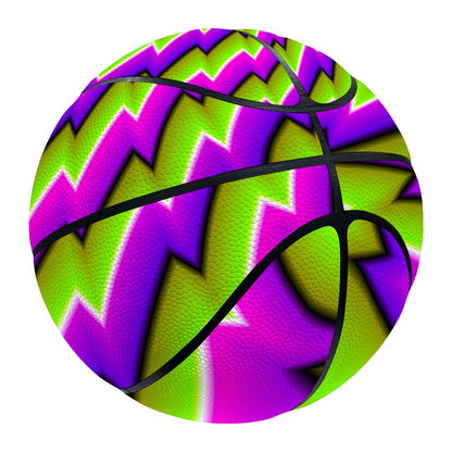 Green Twisted Moving Optical Illusion Basketball