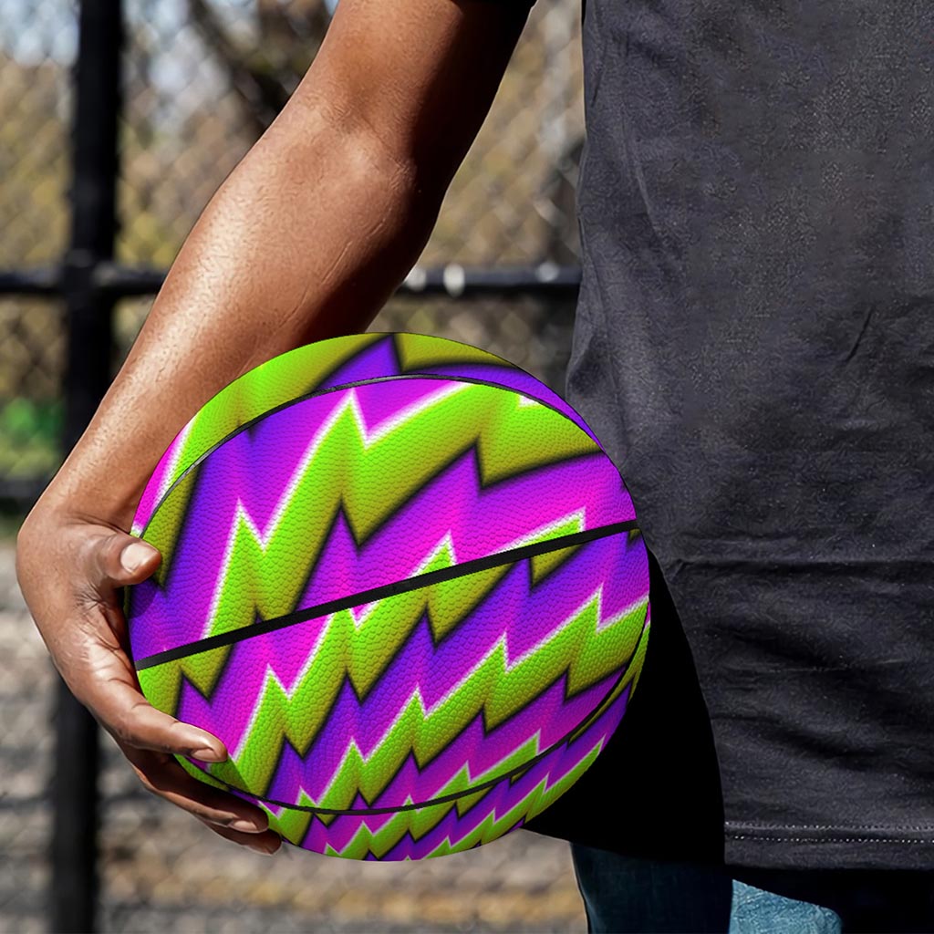 Green Twisted Moving Optical Illusion Basketball