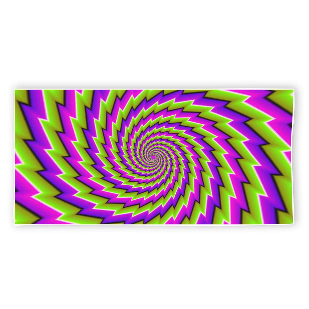 Green Twisted Moving Optical Illusion Beach Towel
