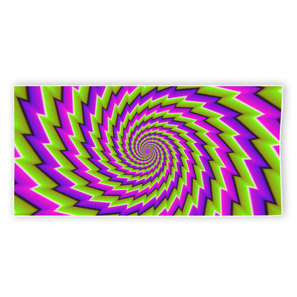 Green Twisted Moving Optical Illusion Beach Towel