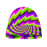 Green Twisted Moving Optical Illusion Beanie
