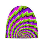 Green Twisted Moving Optical Illusion Beanie