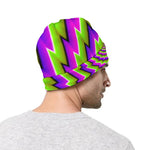 Green Twisted Moving Optical Illusion Beanie