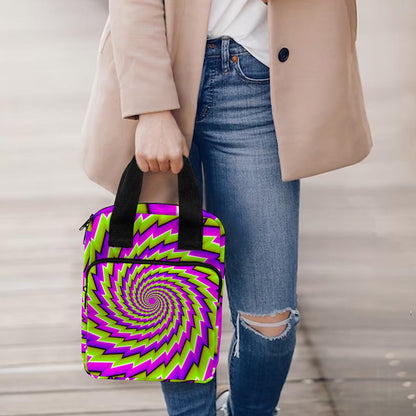 Green Twisted Moving Optical Illusion Bible Tote Bag