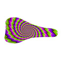 Green Twisted Moving Optical Illusion Bicycle Seat Cover