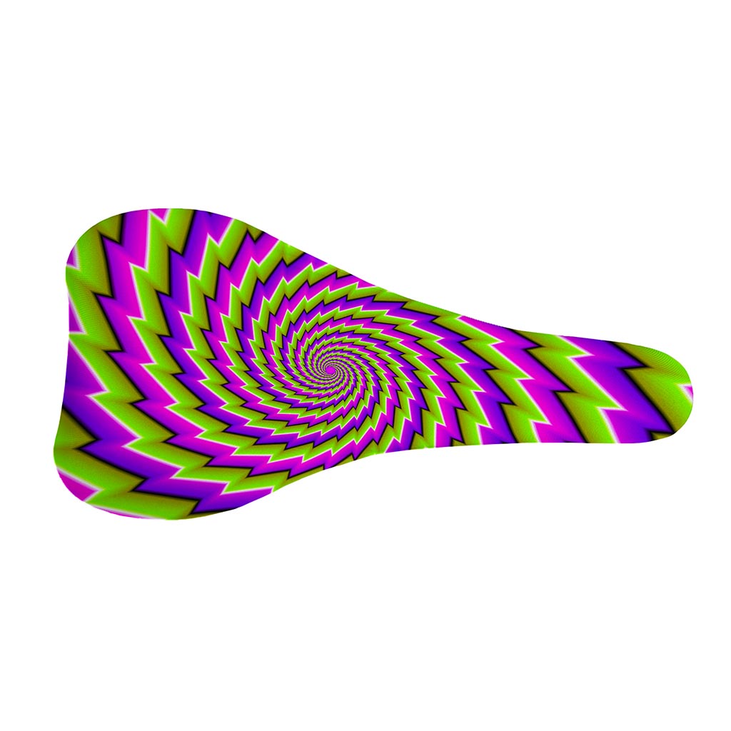 Green Twisted Moving Optical Illusion Bicycle Seat Cover