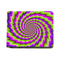 Green Twisted Moving Optical Illusion Bifold Wallet