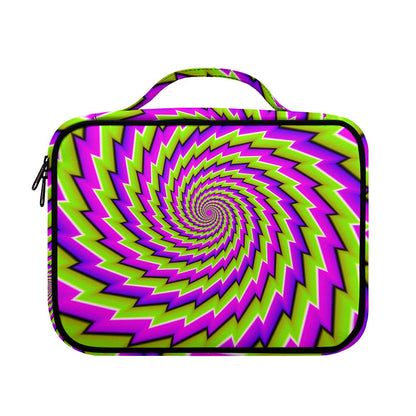 Green Twisted Moving Optical Illusion Briefcase Bible Bag