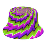Green Twisted Moving Optical Illusion Bucket Hat
