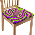Green Twisted Moving Optical Illusion Chair Cushion Cover