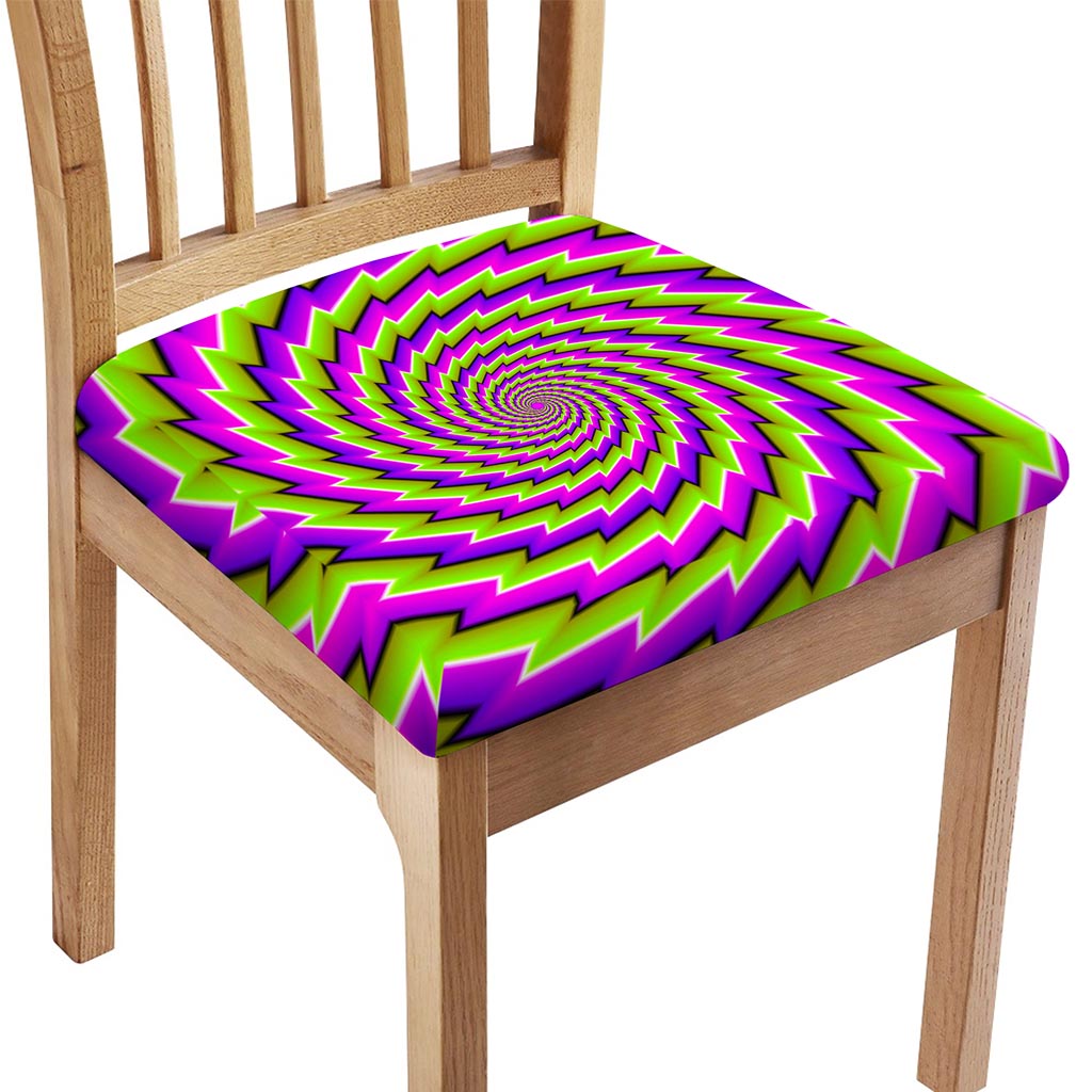 Green Twisted Moving Optical Illusion Chair Cushion Cover