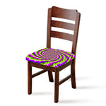 Green Twisted Moving Optical Illusion Chair Cushion Cover