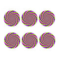 Green Twisted Moving Optical Illusion Coaster Set