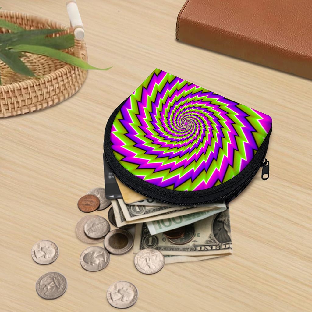 Green Twisted Moving Optical Illusion Coin Purse