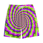 Green Twisted Moving Optical Illusion Cotton Shorts