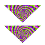 Green Twisted Moving Optical Illusion Dog Bandana