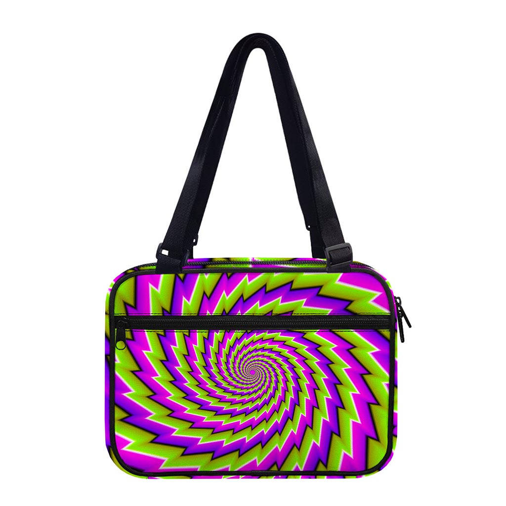 Green Twisted Moving Optical Illusion Double Strap Bible Bag