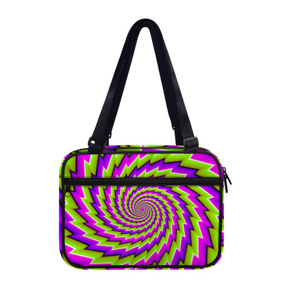 Green Twisted Moving Optical Illusion Double Strap Bible Bag