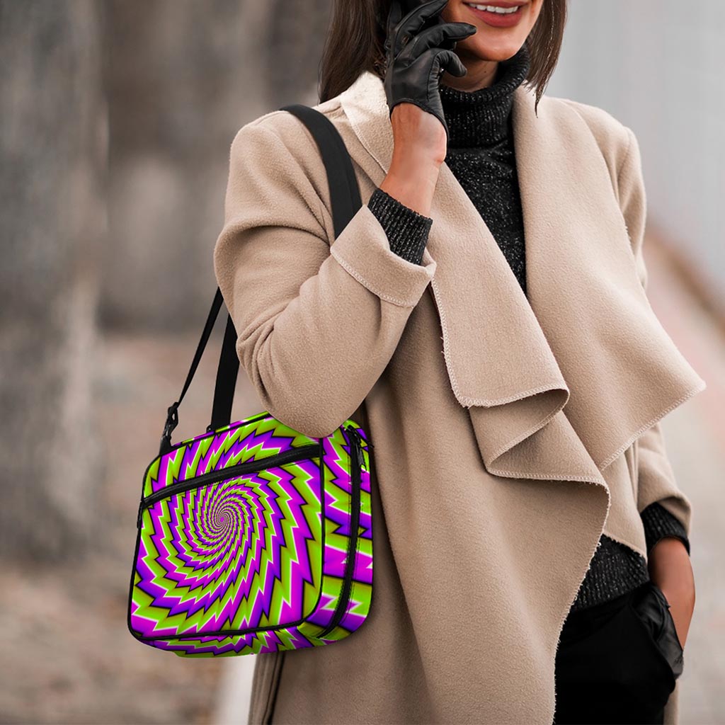 Green Twisted Moving Optical Illusion Double Strap Bible Bag