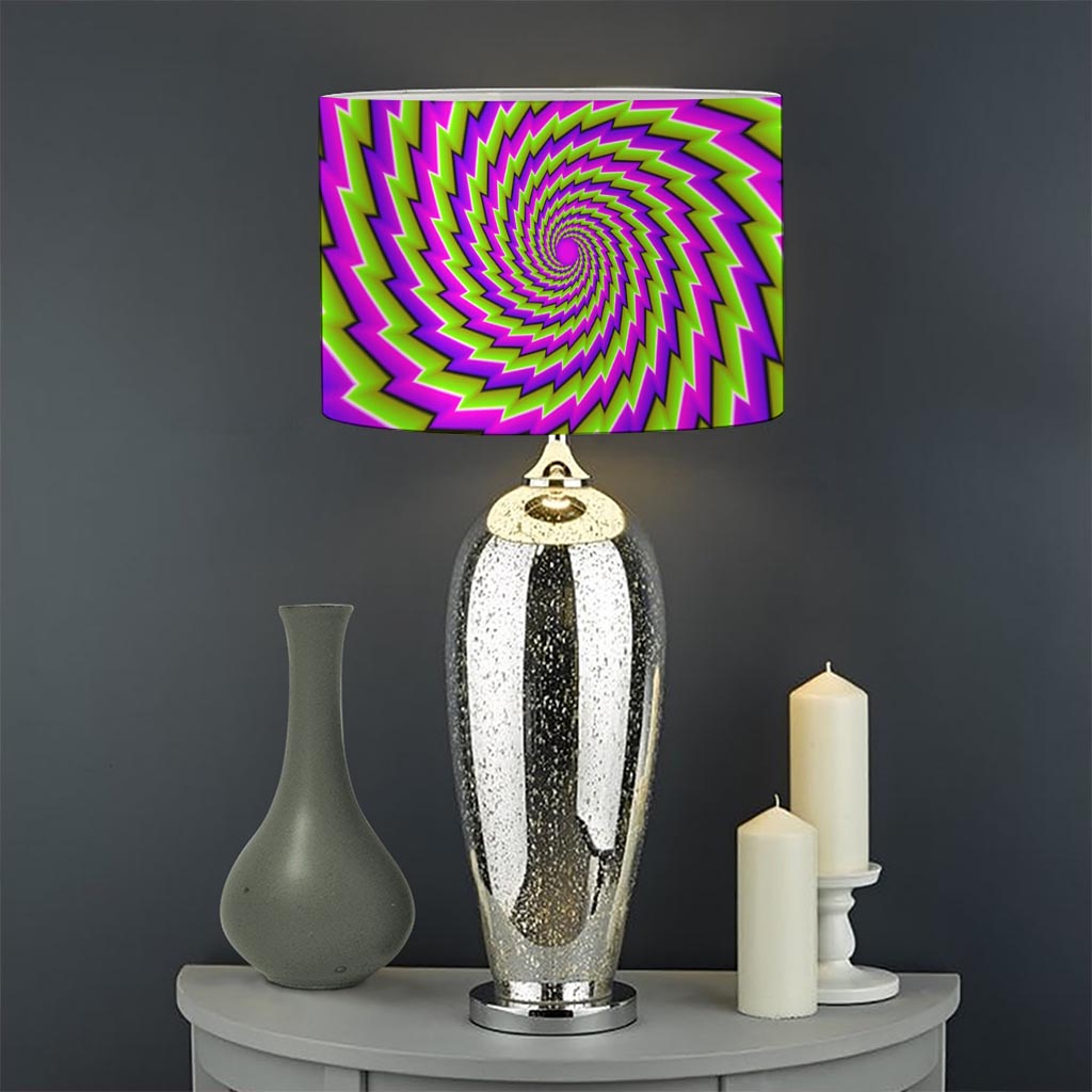 Green Twisted Moving Optical Illusion Drum Lamp Shade