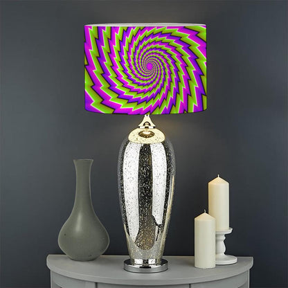 Green Twisted Moving Optical Illusion Drum Lamp Shade