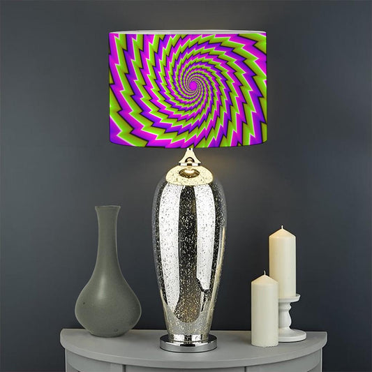 Green Twisted Moving Optical Illusion Drum Lamp Shade
