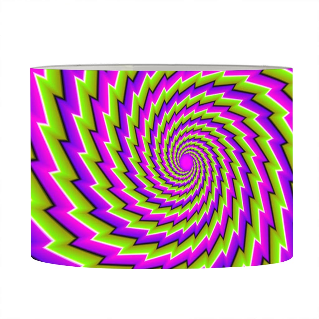 Green Twisted Moving Optical Illusion Drum Lamp Shade