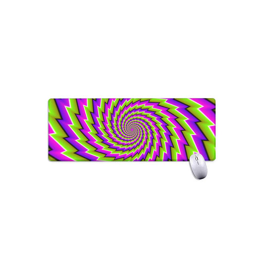 Green Twisted Moving Optical Illusion Extended Mouse Pad