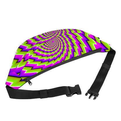 Green Twisted Moving Optical Illusion Fanny Pack