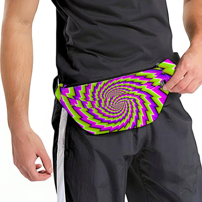 Green Twisted Moving Optical Illusion Fanny Pack