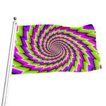 Green Twisted Moving Optical Illusion Flag