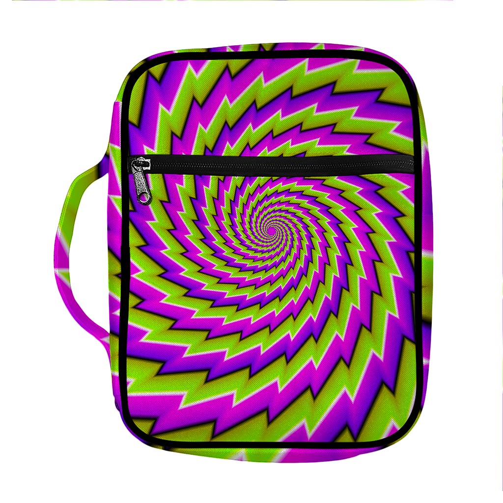Green Twisted Moving Optical Illusion Front Pocket Bible Bag