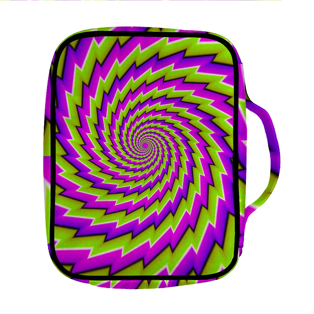 Green Twisted Moving Optical Illusion Front Pocket Bible Bag