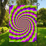 Green Twisted Moving Optical Illusion Garden Flag