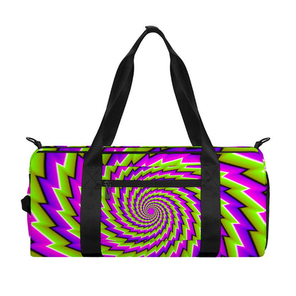 Green Twisted Moving Optical Illusion Gym Bag