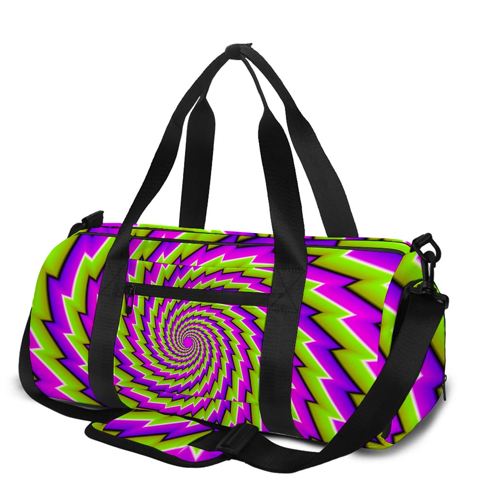 Green Twisted Moving Optical Illusion Gym Bag